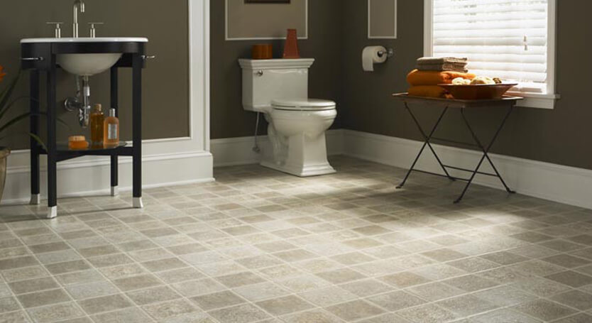 Vinyl flooring bath