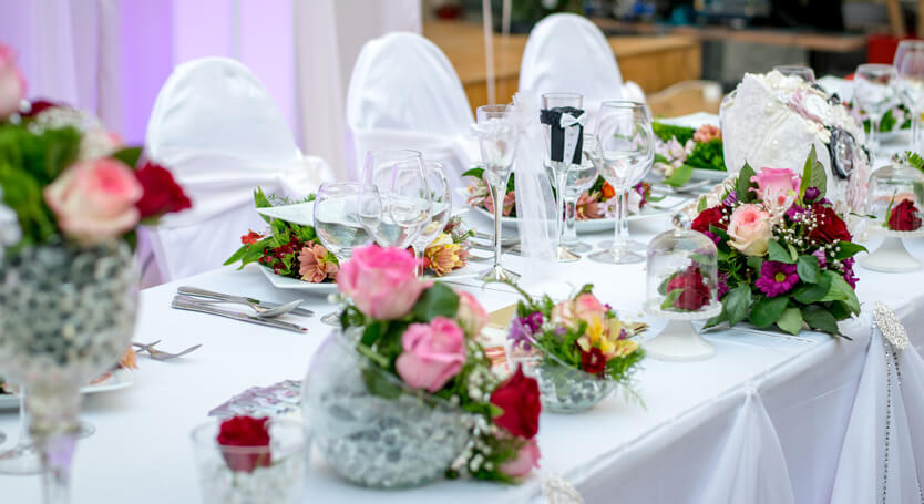 Valentine day table decorations